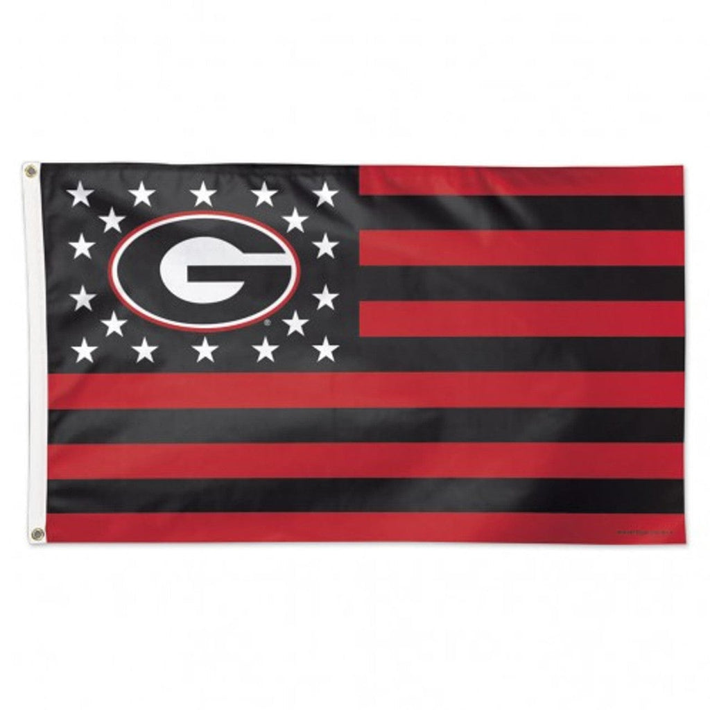 Flag 3x5 Georgia Bulldogs Flag 3x5 Deluxe Style Stars and Stripes Design 032085080585