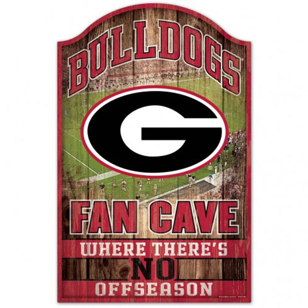 Sign 11x17 Fan Cave Georgia Bulldogs Sign 11x17 Wood Fan Cave Design - Special Order 032085933805