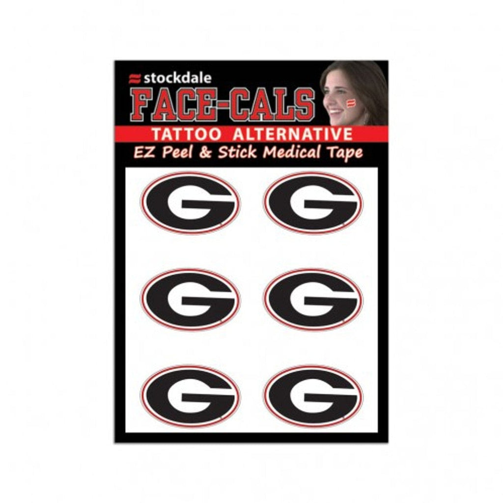 Face Cals Georgia Bulldogs Tattoo Face Cals 614934863374