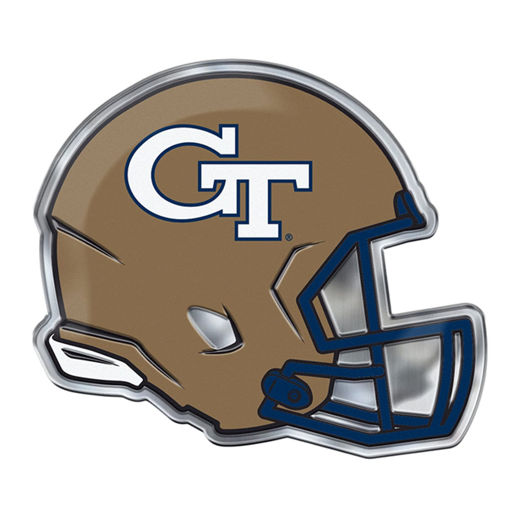 Auto Emblem Color Georgia Tech Yellow Jackets Auto Emblem Helmet Design 681620851212