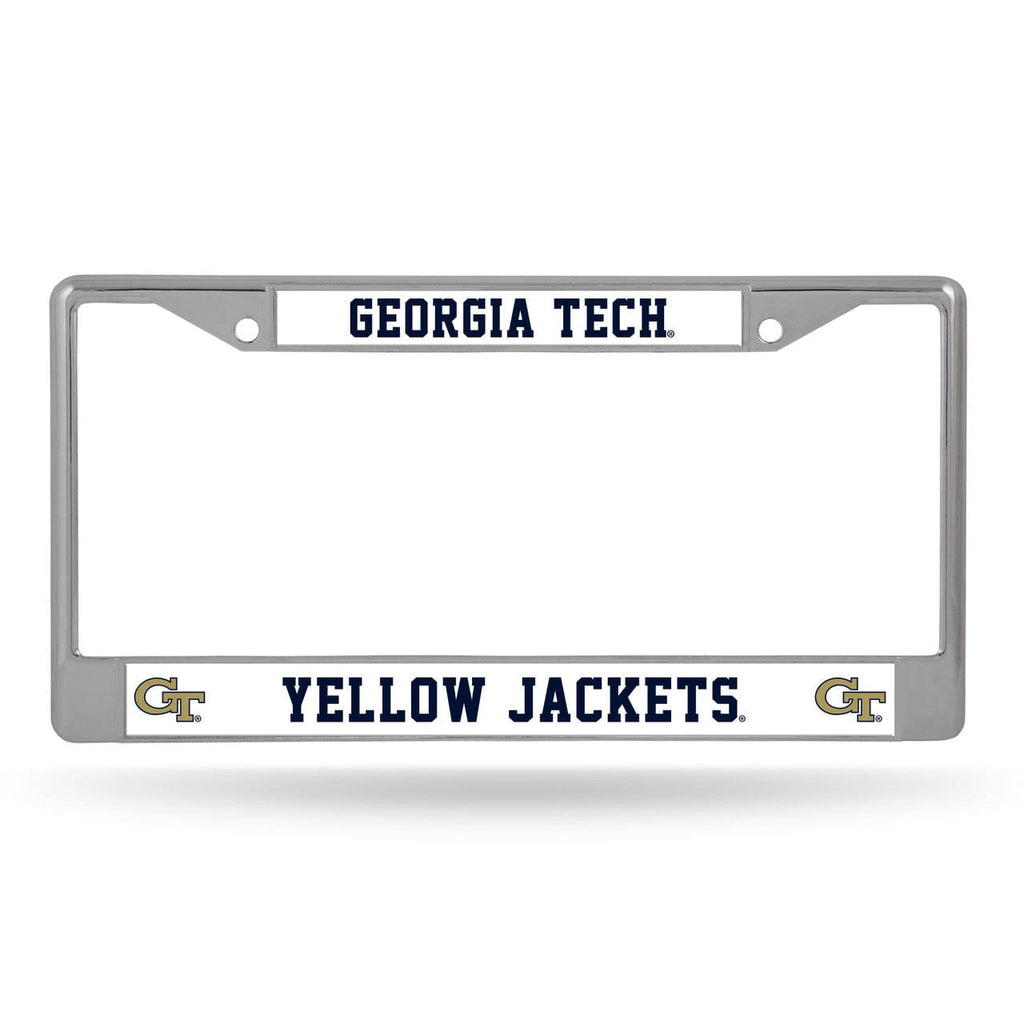 Georgia Tech Yellow Jackets Georgia Tech Yellow Jackets License Plate Frame Chrome Alternate 767345467386