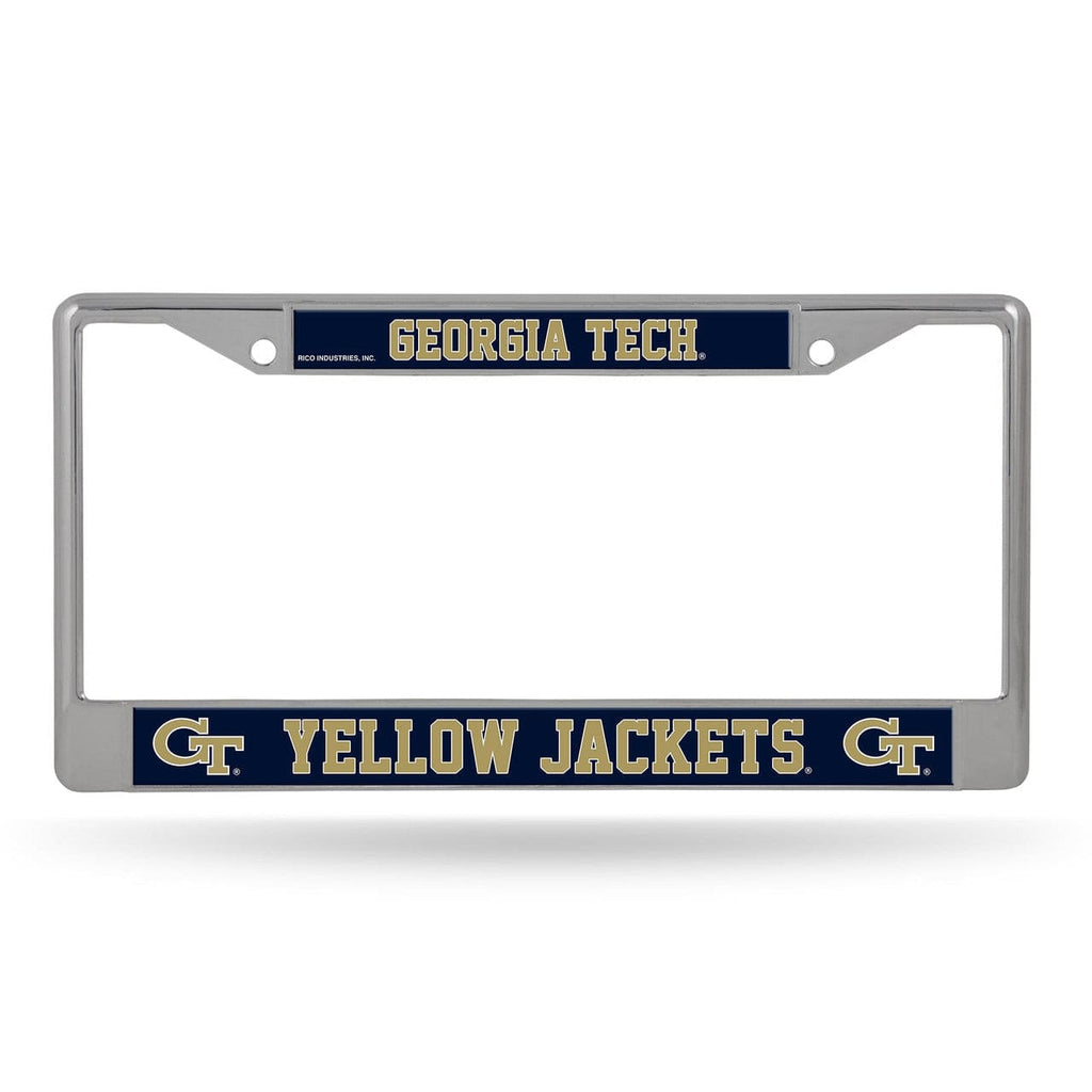 Georgia Tech Yellow Jackets Georgia Tech Yellow Jackets License Plate Frame Chrome Printed Insert 767345475572