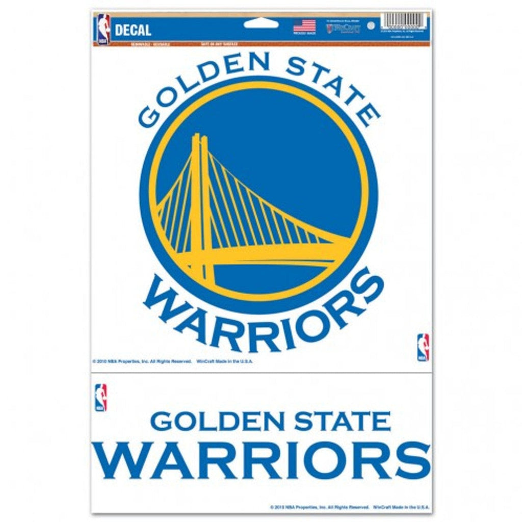 Decal 11x17 Multi Use Golden State Warriors Decal 11x17 Multi Use 2 Decals 032085610904