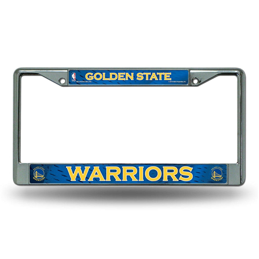 License Frame Chrome Golden State Warriors License Plate Frame Chrome Printed Insert 767345691637