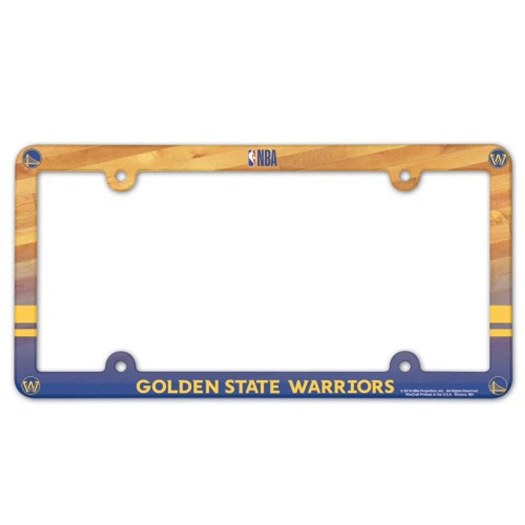 License Frame Plastic Golden State Warriors Plastic License Plate Frame Full Color Style 032085903372