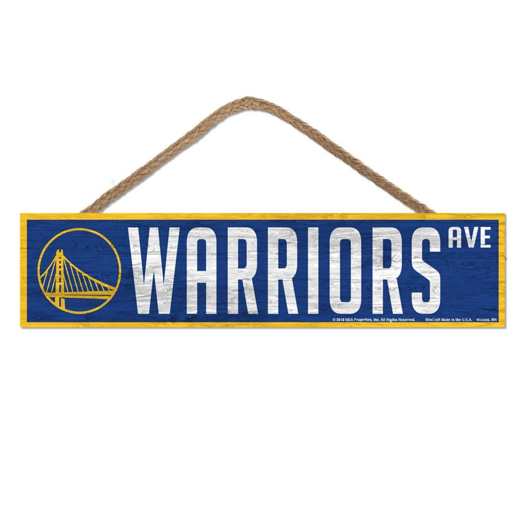 Sign 4x17 Avenue Golden State Warriors Sign 4x17 Wood Avenue Design 032085943590