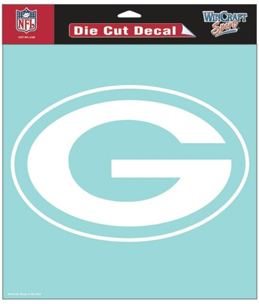 Decal 8x8 Perfect Cut White Green Bay Packers Decal 8x8 Die Cut White 032085256515