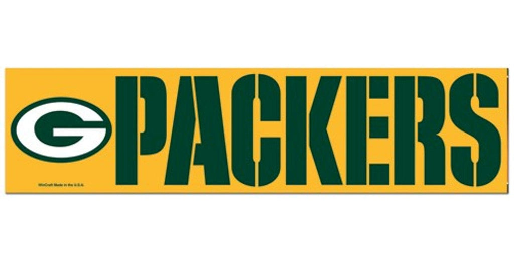 Decal 3x12 Bumper Strip Style Green Bay Packers Decal Bumper Sticker 032085133908