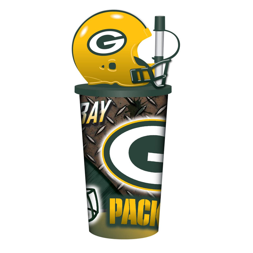 Helmet Cups Green Bay Packers Helmet Cup 32oz Plastic with Straw 194688082325