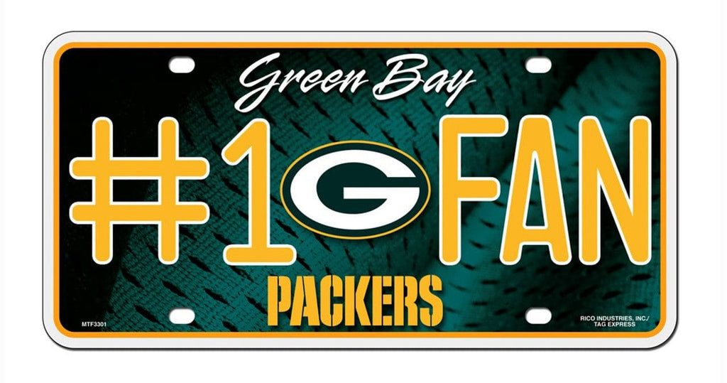 License Plate #1 Fan Green Bay Packers License Plate #1 Fan 094746308797