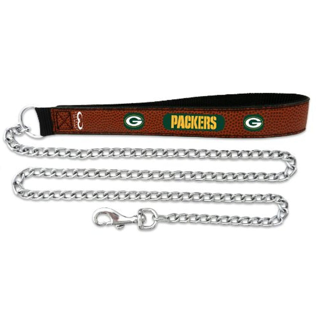 Pet Fan Gear Leash Green Bay Packers Pet Leash Leather Chain Football Size Large 844214060142