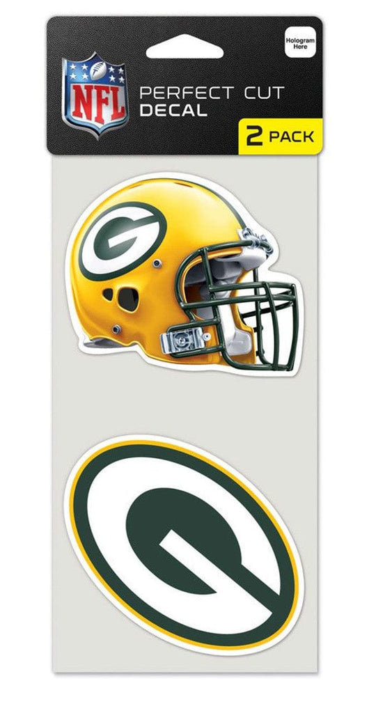 Decal 4x4 Perfect Cut Set of 2 Green Bay Packers Set of 2 Die Cut Decals 032085475688