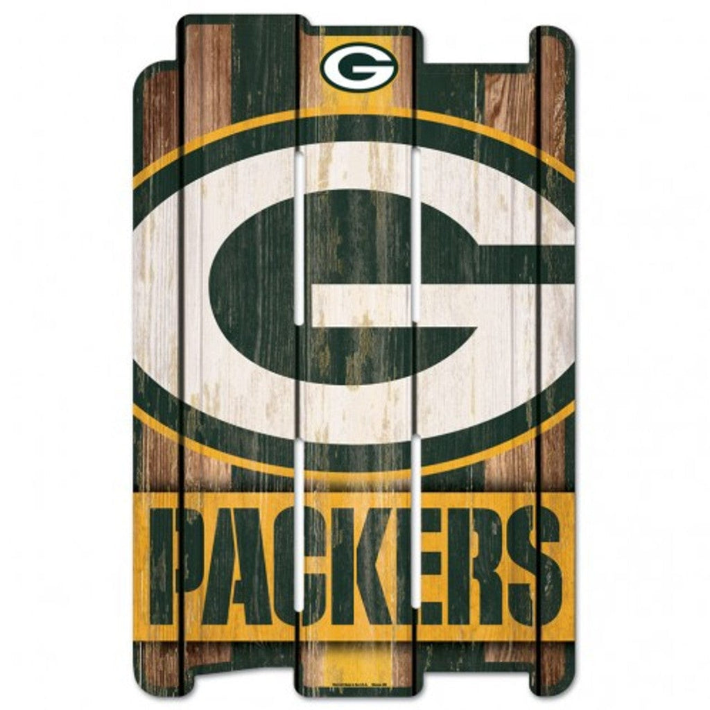 Sign 11x17 Fence Green Bay Packers Sign 11x17 Wood Fence Style 032085112354