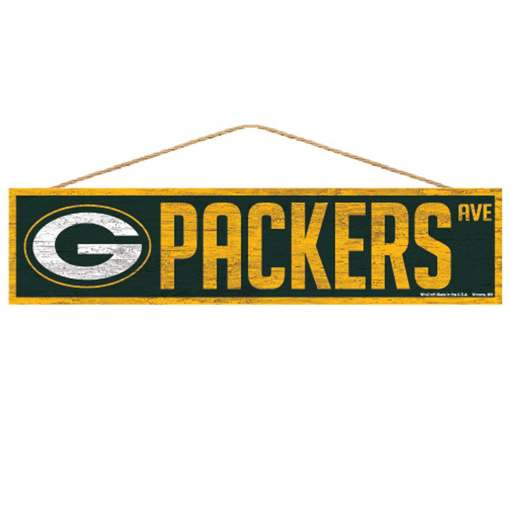 Sign 4x17 Avenue Green Bay Packers Sign 4x17 Wood Avenue Design 032085929082