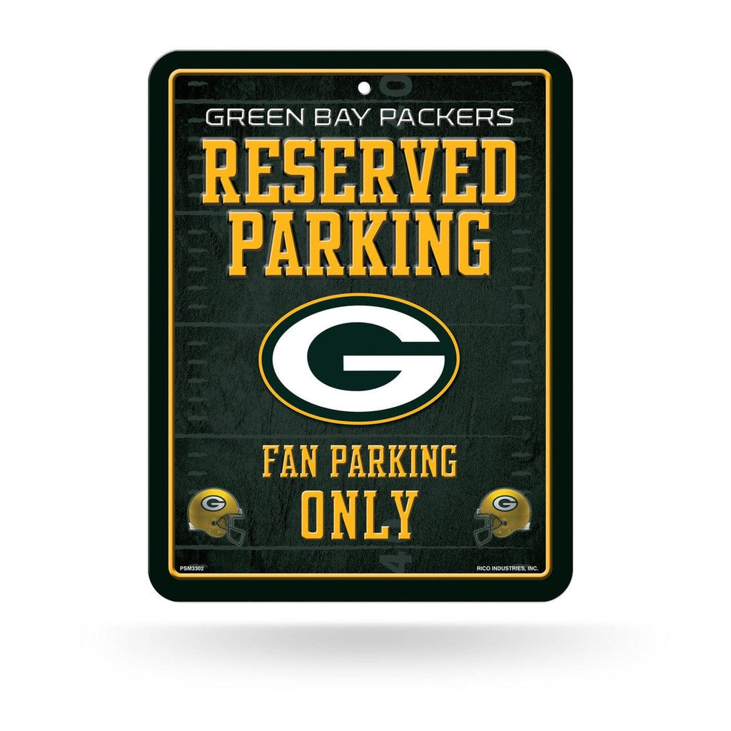 Sign Metal Parking Green Bay Packers Sign Metal Reserved Parking Design 767345350015