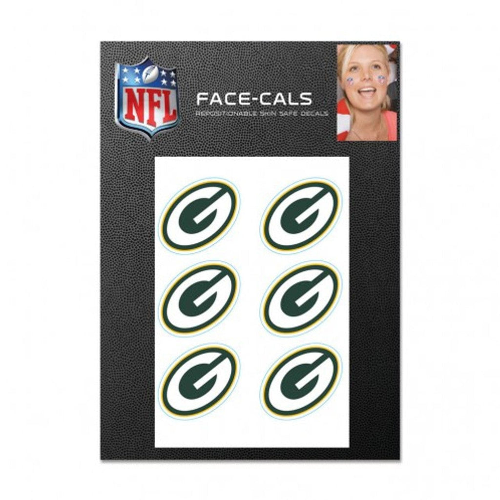 Face Cals Green Bay Packers Tattoo Face Cals 614934762219