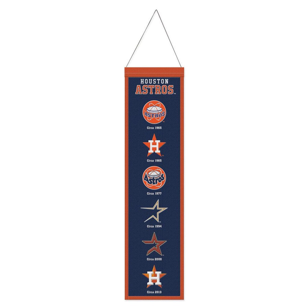 Wool Banners Houston Astros Banner Wool 8x32 Heritage Evolution Design 194166477223