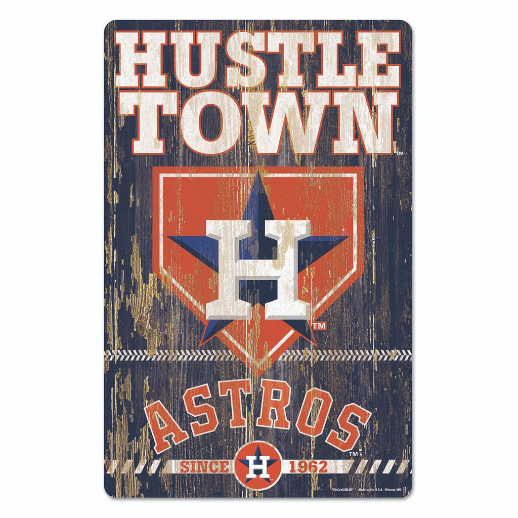 Sign 11x17 Slogan Houston Astros Sign 11x17 Wood Slogan Design 032085580108