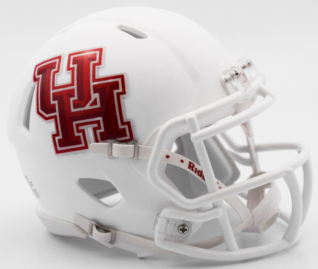 Helmets Mini Speed Houston Cougars Helmet Riddell Replica Mini Speed Style Matte White - Special Order 095855900841