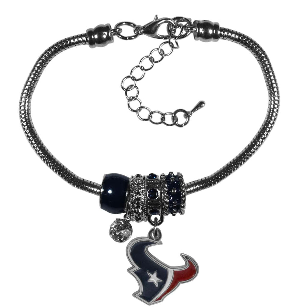 Jewelry Bracelet Euro Bead Houston Texans Bracelet Euro Bead Style 754603138829