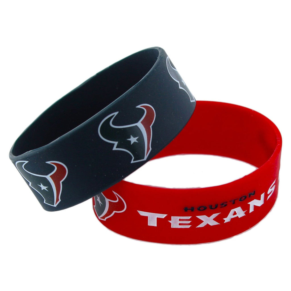 Jewelry Bracelets 2 Packs Houston Texans Bracelets 2 Pack Wide 763264203098