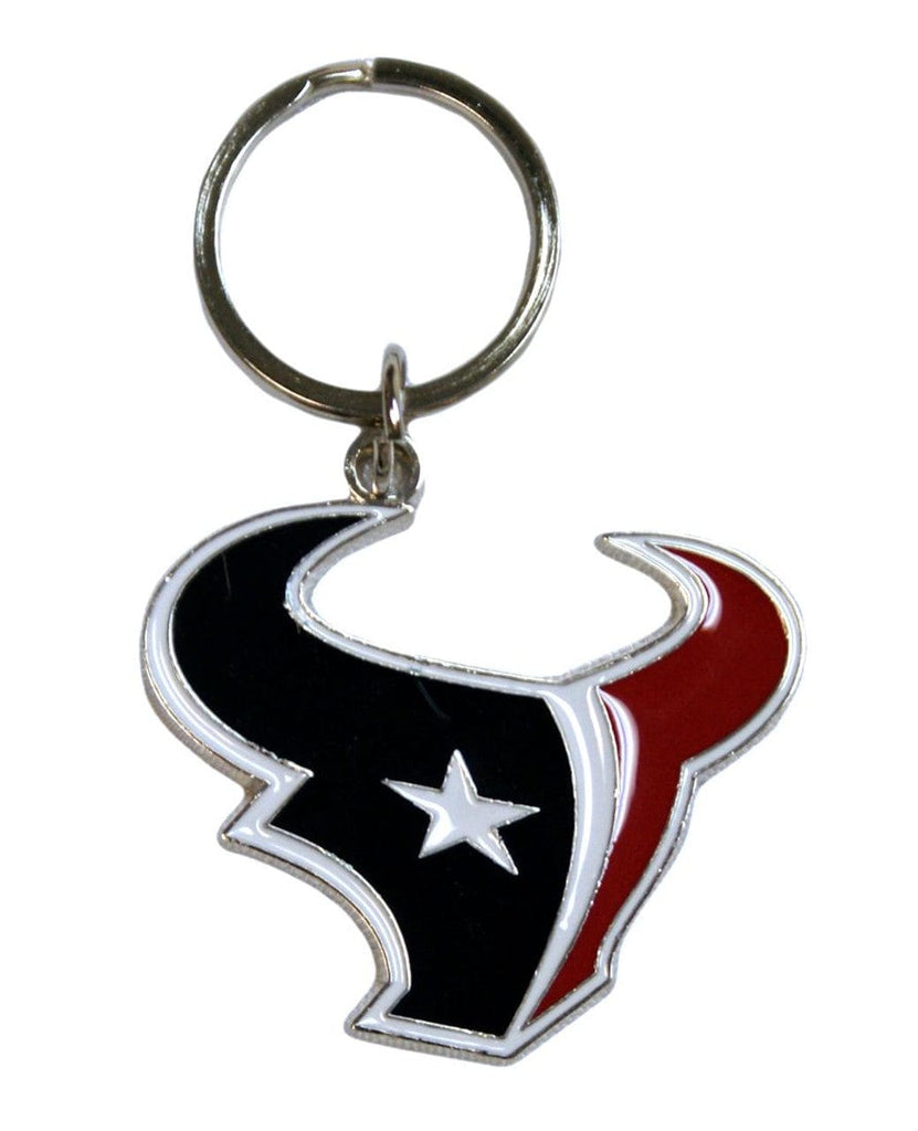 Keychain Logo Cut Style Houston Texans Chrome Logo Cut Keychain 754603269158