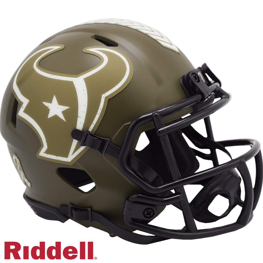 Salute to Service Helmets Houston Texans Helmet Riddell Replica Mini Speed Style Salute To Service 095855633855