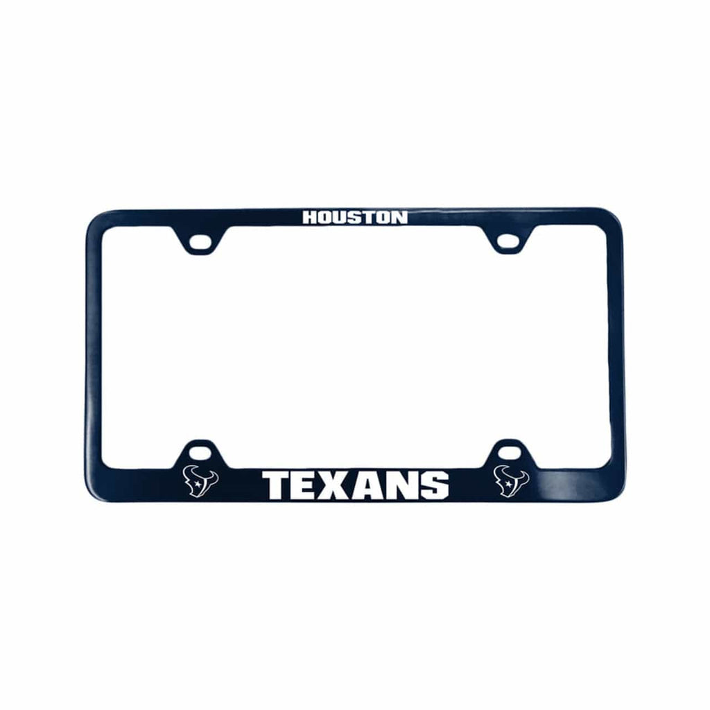 License Plate Frame Laser Cut Houston Texans License Plate Frame Laser Cut Blue 023245919630