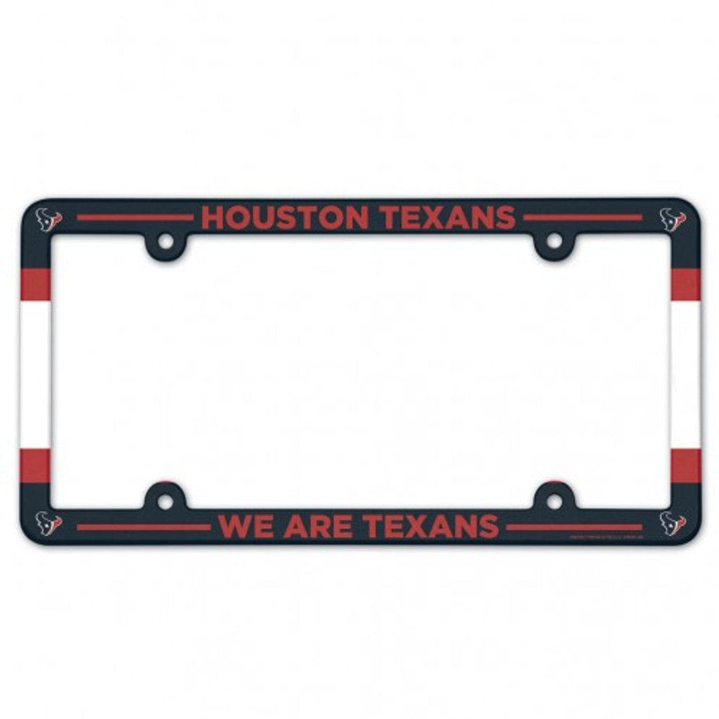 License Frame Plastic Houston Texans License Plate Frame Plastic Full Color Style 032085913449