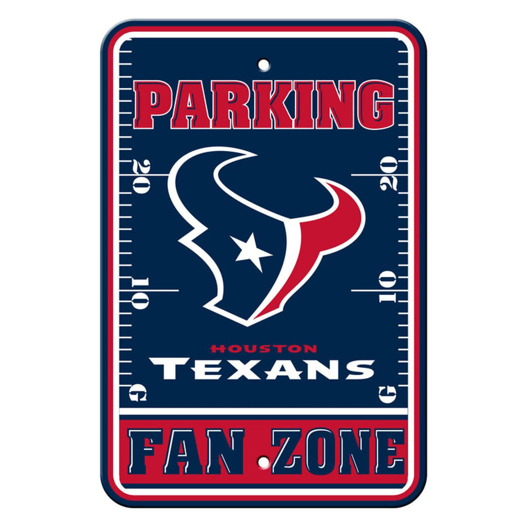 Houston Texans Houston Texans Sign 12x18 Plastic Fan Zone Parking Style CO 023245922630