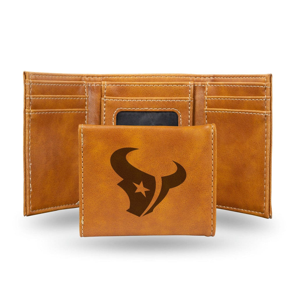 Wallets Houston Texans Wallet Trifold Laser Engraved 767345536150