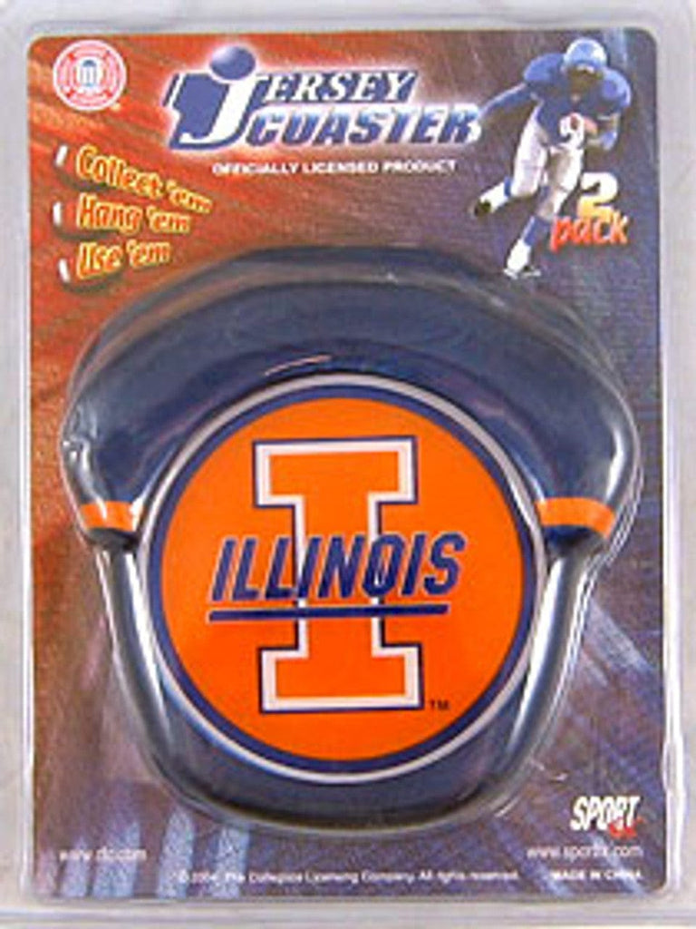 Illinois Fighting Illini Illinois Fighting Illini Coaster Set Jersey Style CO 626551720084