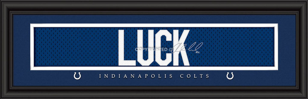 Print 8x24 Signature Style Indianapolis Colts Andrew Luck Print - Signature 8"x24" 848655037909