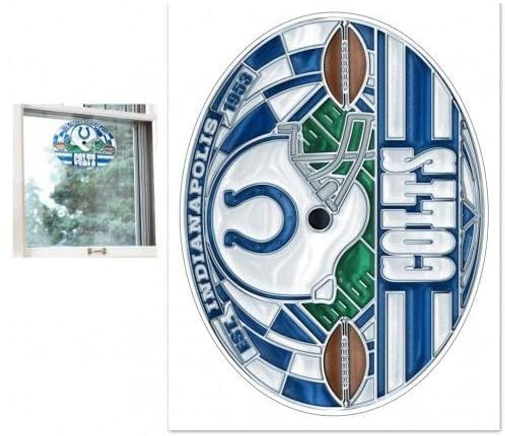 Decal 11x17 Multi Use Indianapolis Colts Decal 11x17 Multi Use stained Glass Style 032085056818