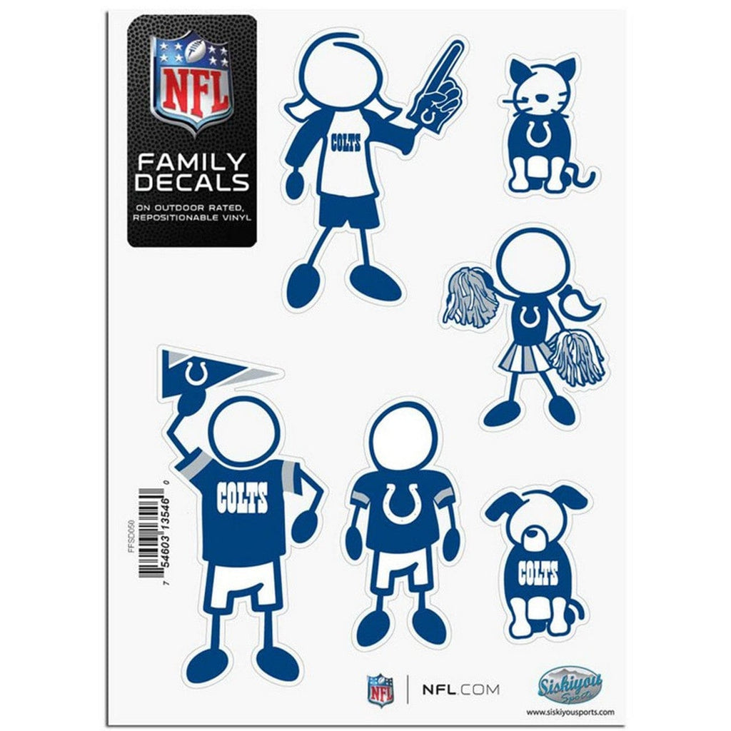 Decal 5x7 Family Sheet Indianapolis Colts Decal 5x7 Family Sheet 754603135460