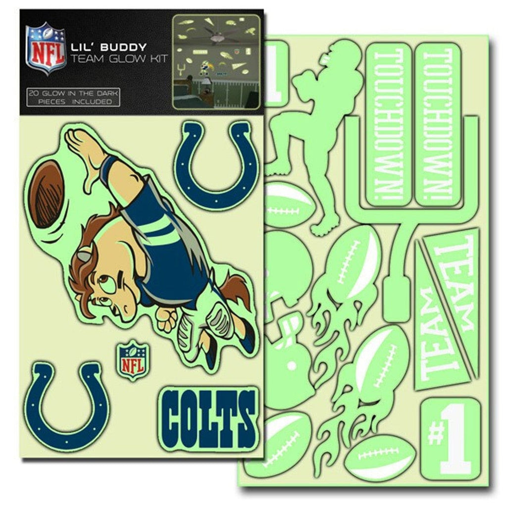 Decal Lil Buddy Glow in the Dark Indianapolis Colts Decal Lil Buddy Glow in the Dark Kit 681620549133