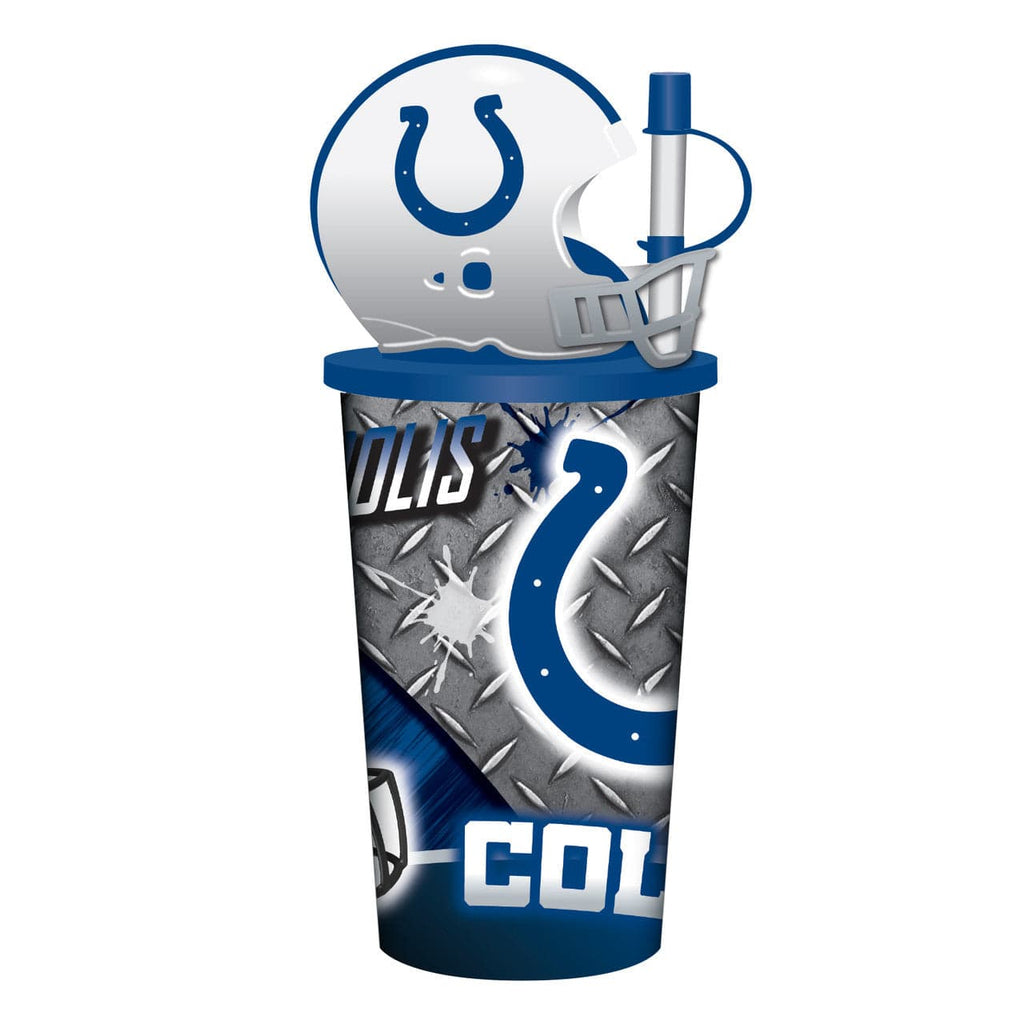 Helmet Cups Indianapolis Colts Helmet Cup 32oz Plastic with Straw 194688082349