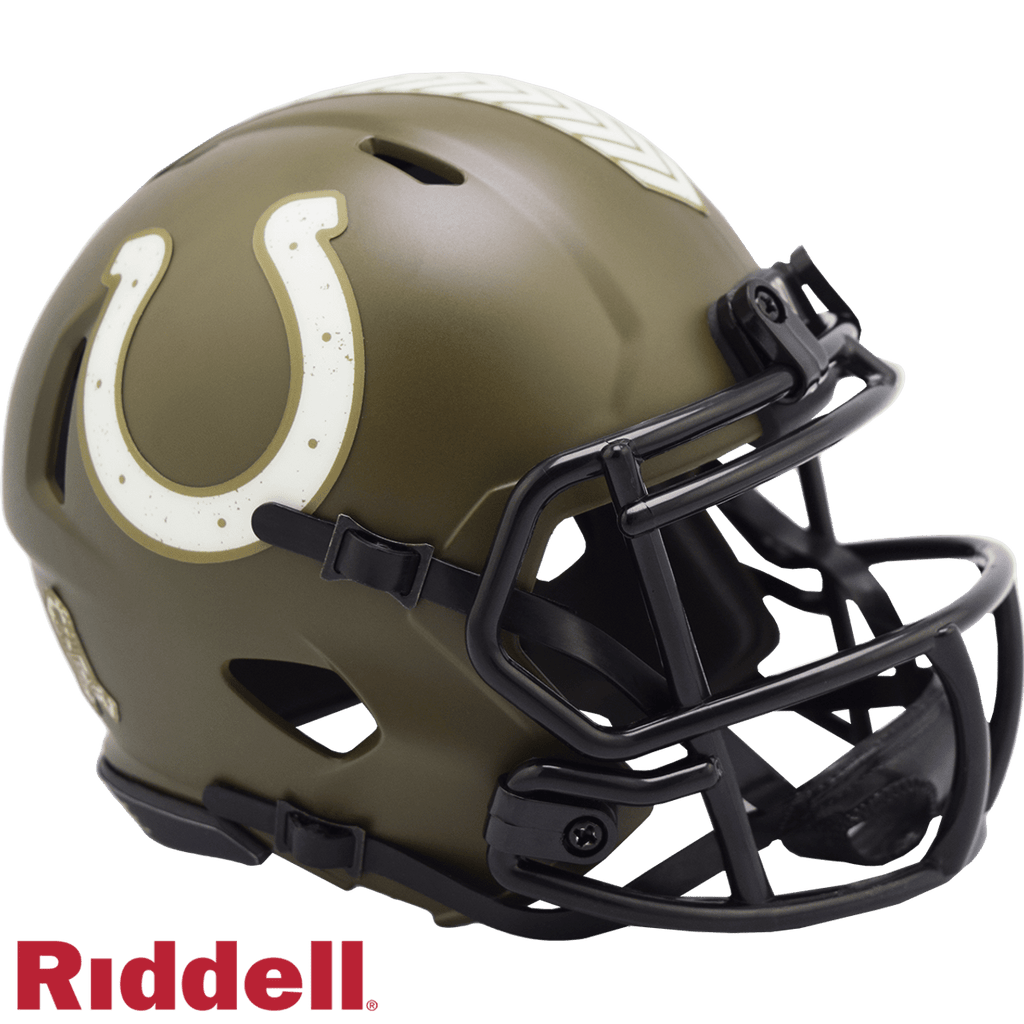 Salute to Service Helmets Indianapolis Colts Helmet Riddell Replica Mini Speed Style Salute To Service 095855633664