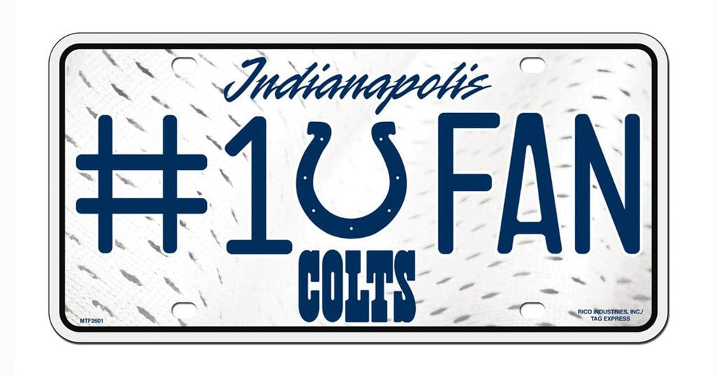 License Plate #1 Fan Indianapolis Colts License Plate #1 Fan 094746329051