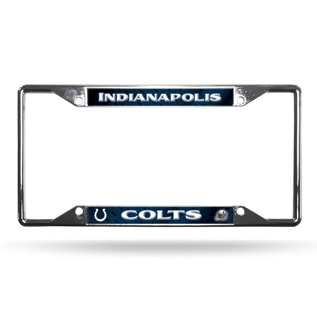 License Frame Chrome EZ Indianapolis Colts License Plate Frame Chrome EZ View 094746490348