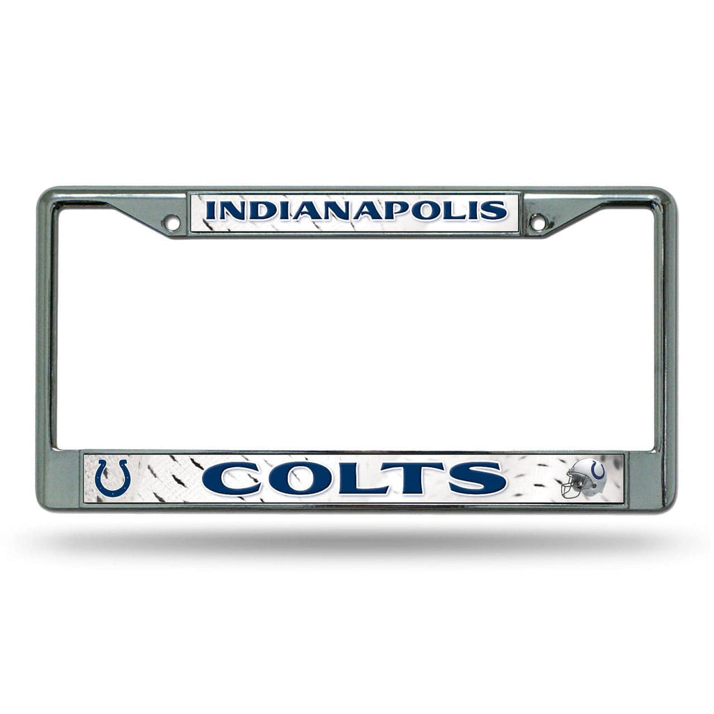 License Frame Chrome Indianapolis Colts License Plate Frame Chrome Printed Insert 611407026519