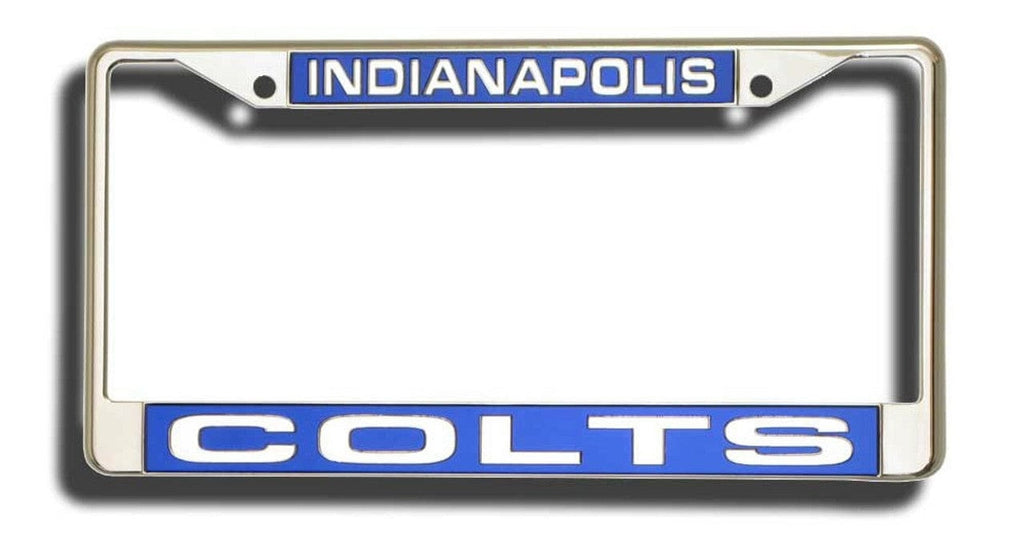 License Frame Chrome Indianapolis Colts License Plate Frame Laser Cut Chrome 094746402495