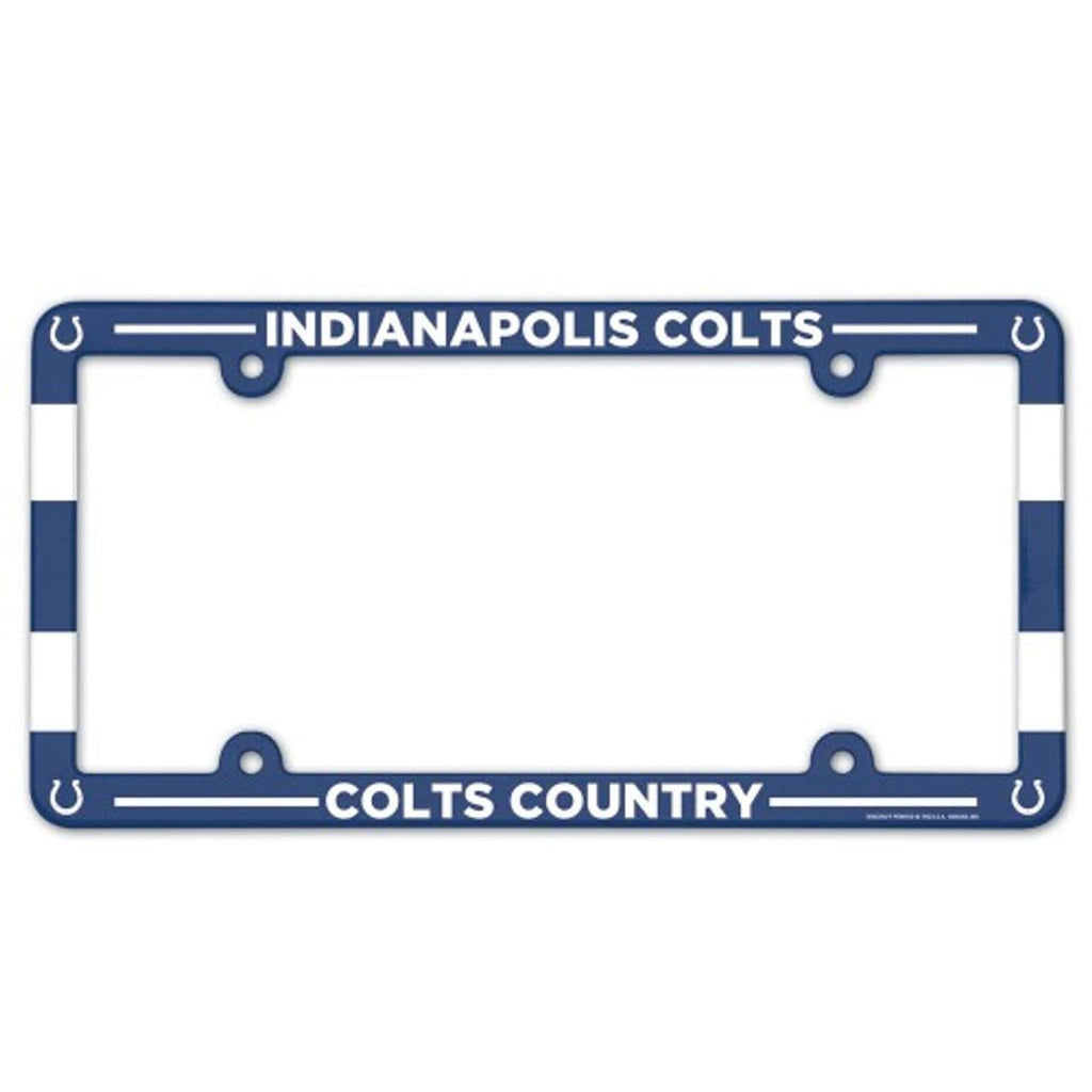 License Frame Plastic Indianapolis Colts License Plate Frame Plastic Full Color Style 032085913470