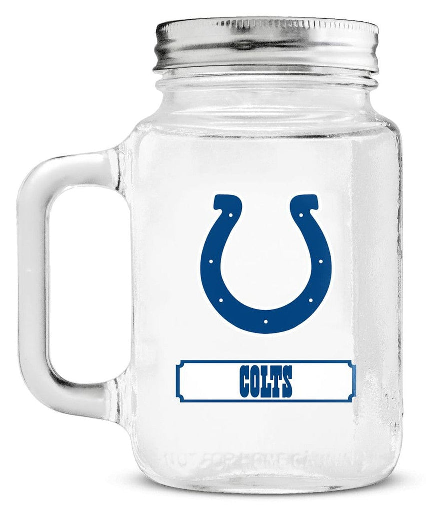 Drink Glass Mason 20 Indianapolis Colts Mason Jar Glass With Lid 094131018072