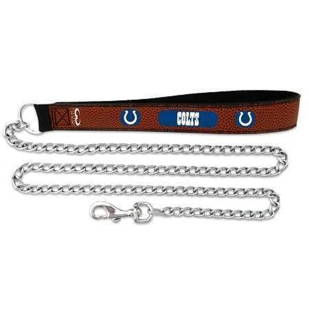 Indianapolis Colts Indianapolis Colts Pet Leash Leather Chain Football Size Large CO 844214060180