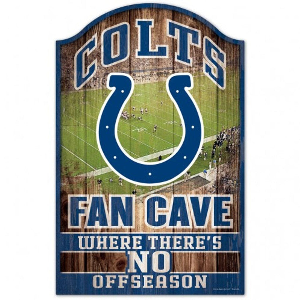 Sign 11x17 Fan Cave Indianapolis Colts Sign 11x17 Wood Fan Cave Design 032085054494