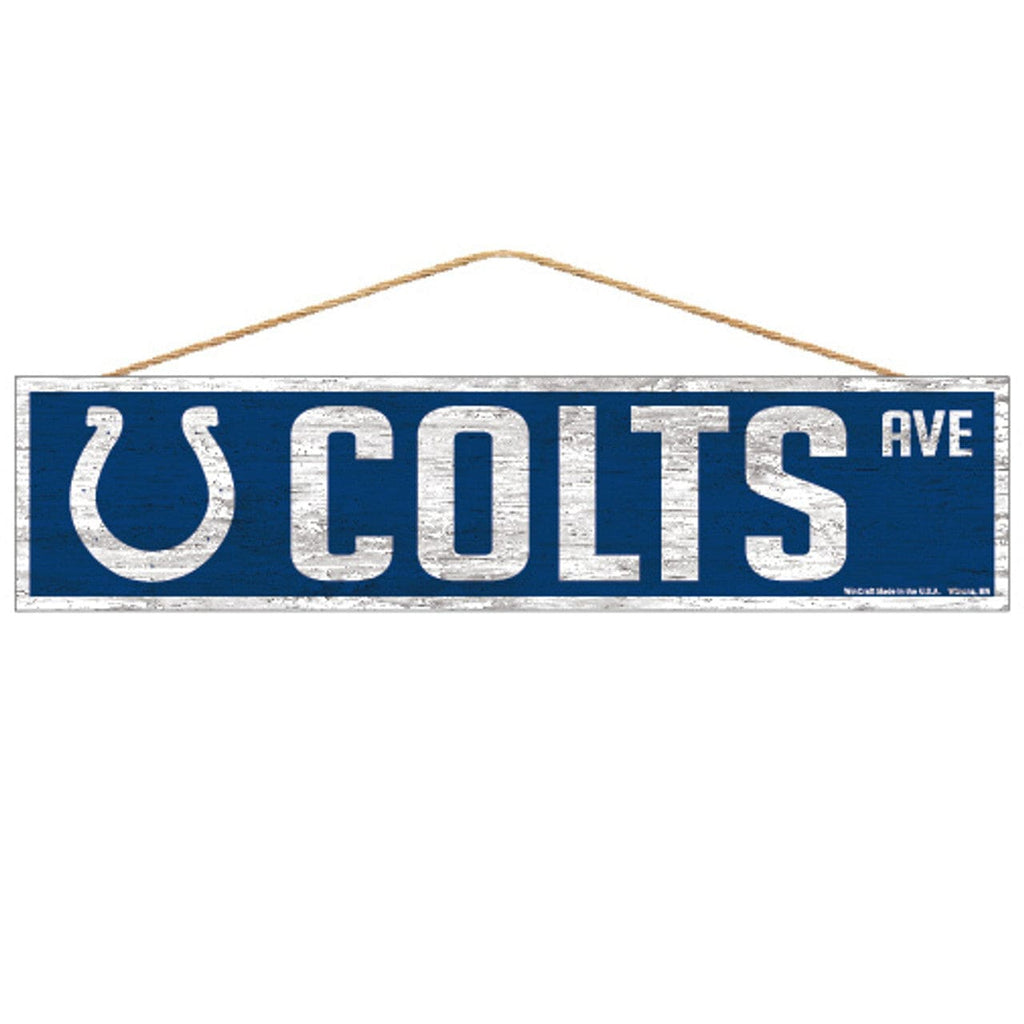 Sign 4x17 Avenue Indianapolis Colts Sign 4x17 Wood Avenue Design 032085929105