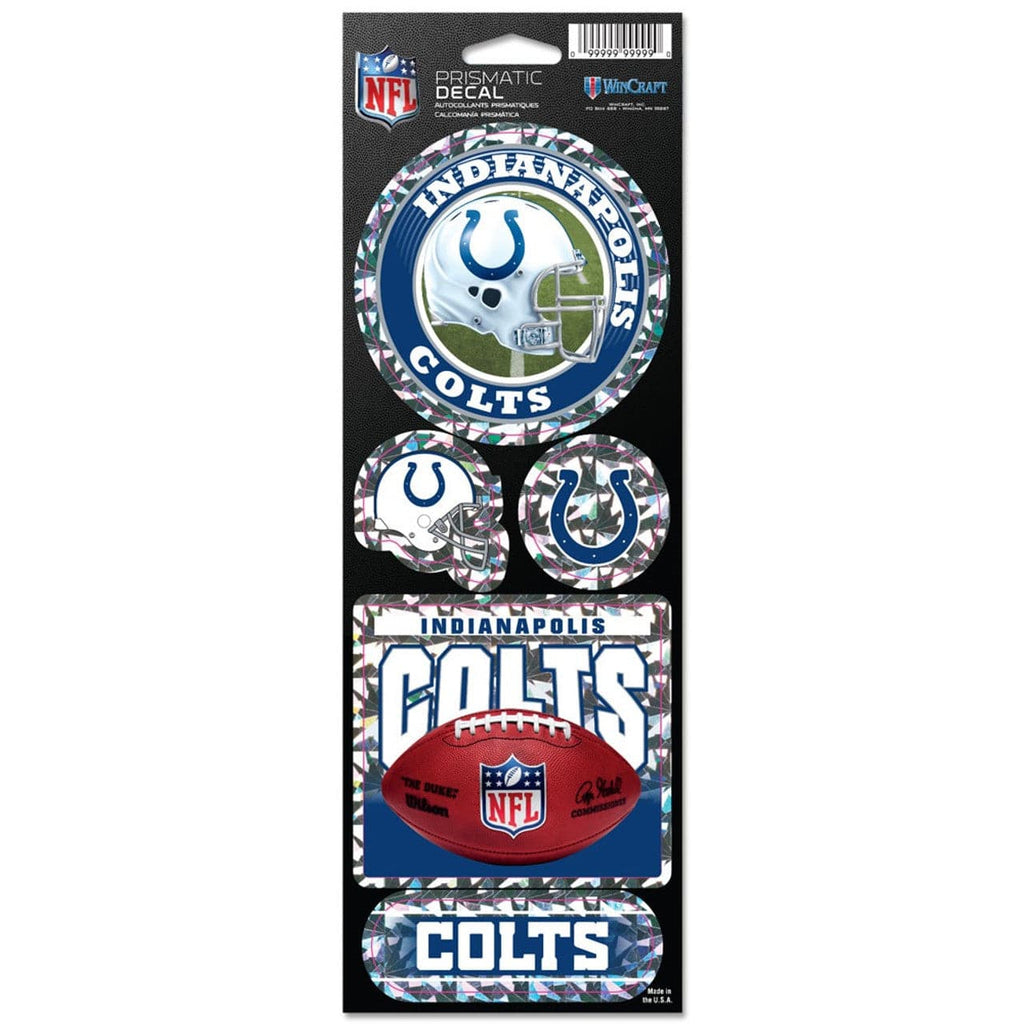 Decal 4x11 Die Cut Prismatic Indianapolis Colts Stickers Prismatic 032085899347