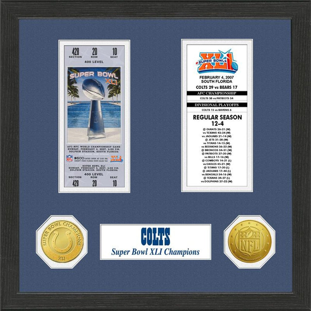 Plaque Collectable Ticket Indianapolis Colts Super Bowl Ticket Collection Plaque 633204744823