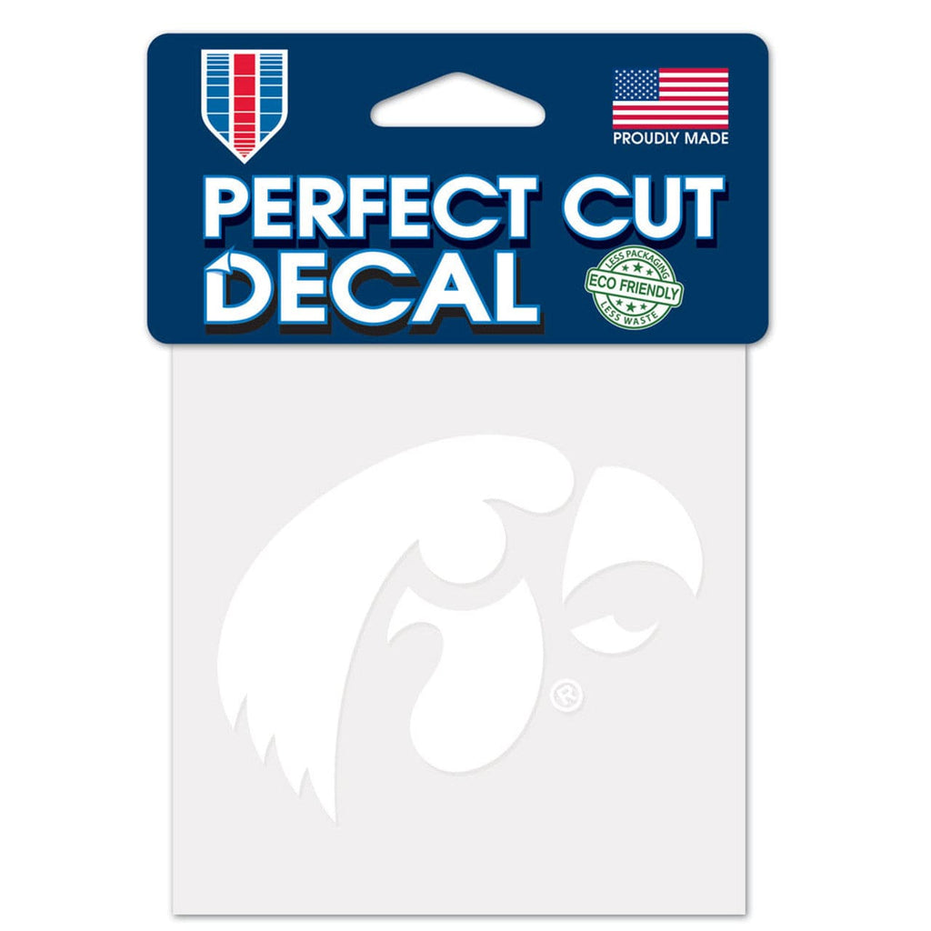 Decal 4x4 Perfect Cut White Iowa Hawkeyes Decal 4x4 Perfect Cut White 032085195708